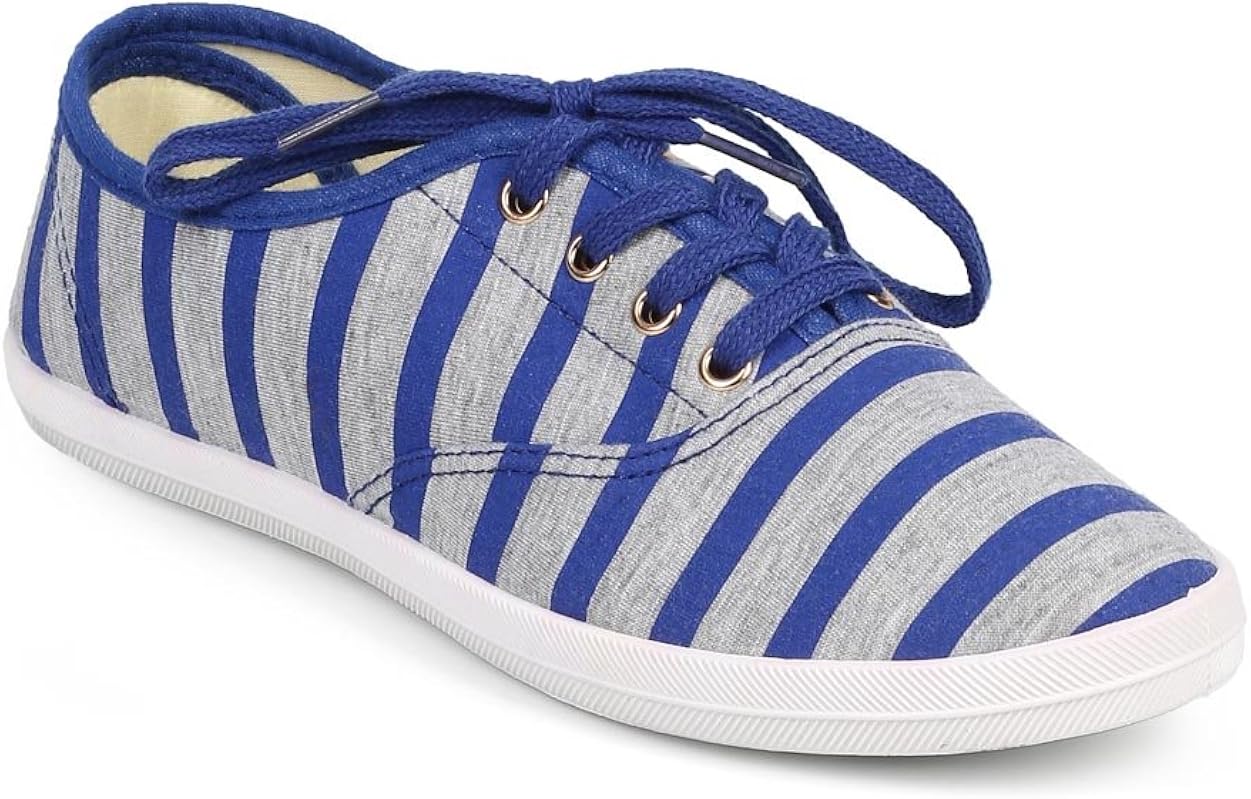 striped canvas shoes