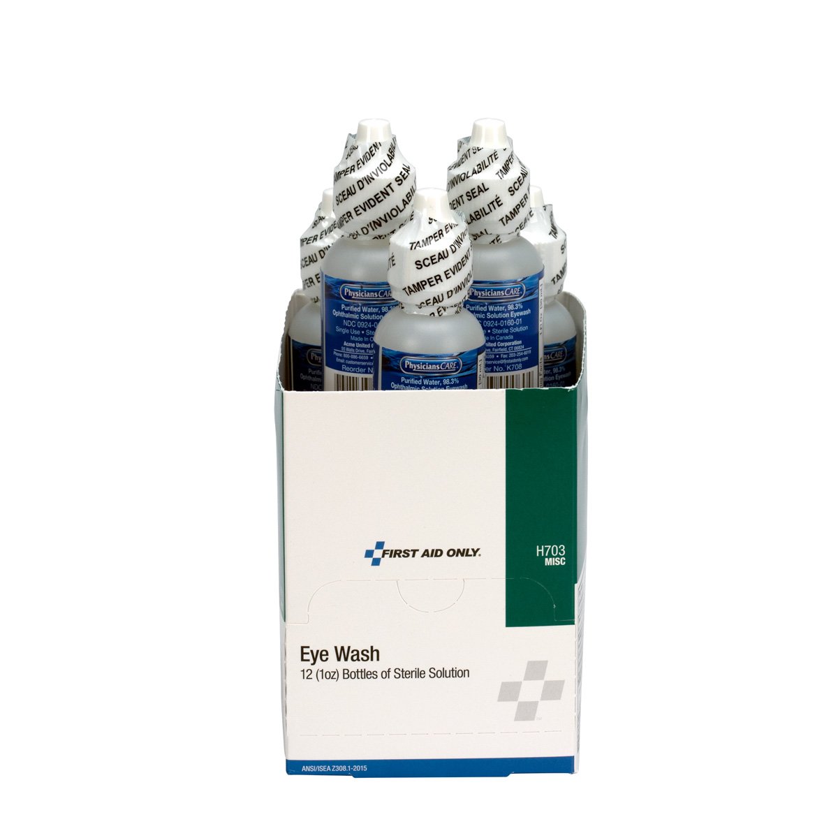 First Aid Only 1 oz. Eyewash Bottle, 12 per box (H703): Industrial & Scientific