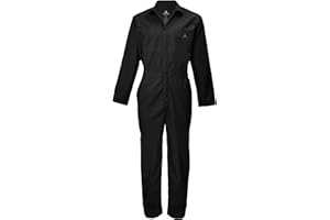 Natural Uniforms Mens Long Sleeve Zip Up Twill Coverall, Stain and Wrinkle Resistant