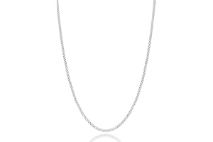 Miabella Italian 925 Sterling Silver Solid 2mm Round Box Chain Necklace for Women Men, Made in Italy