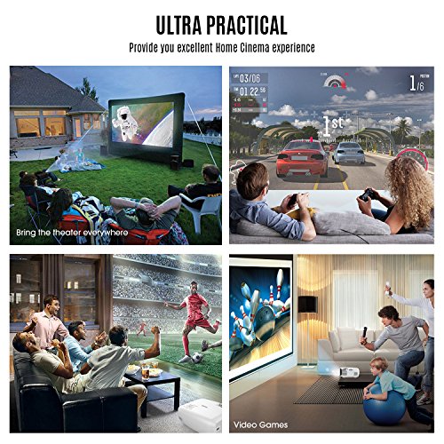 image for Projector, DBPOWER LED Mini Projector with HDMI Cable, Video Projector