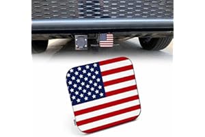 Beabes Trailer Hitch Receiver Covers American Flag Hitch Cover Protector, The United States Flag 2" Inch Tow Rear Hitch Tube Cover Plug Cap for Pickup Trucks Cars SUVs Sedans Tractors