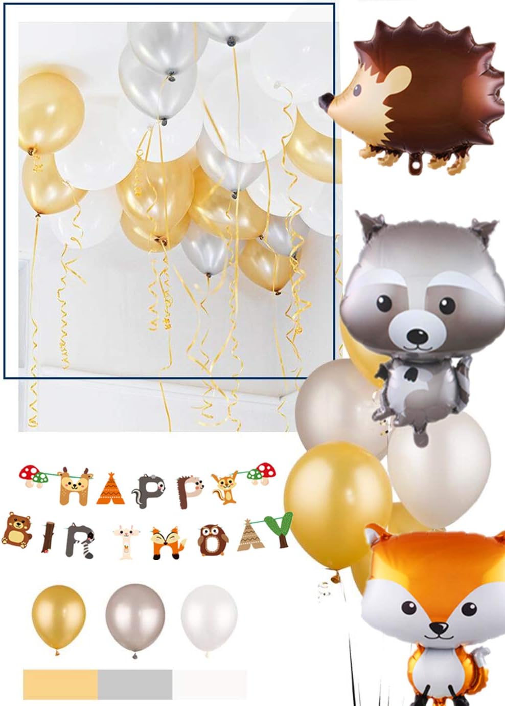 Party Supplies Laventy Set Of 33 Woodland Party Supplies Woodland Animals Balloons Forest Animal Friends Themed Balloons Woodland Animals Baby Shower Birthday Party Decorations Toys Games Xxltoner Hu