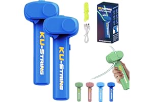 LITEX Glow in The Dark,Glow in The Dark Loop Rope Launcher Propeller, Rope Launcher, String Shooter Toy, String Toy 3.0,Birthday Christmas Ideal Gift (Dark Blue*2)