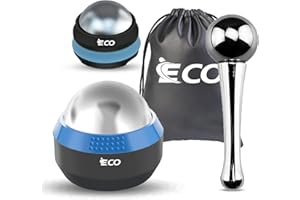 iECO Cryosphere Cold Massage Roller Ball – Ice Cold and Hot for Deep Tissue and Sore Muscle Relief of Stiffness and Stress, Body, Neck, Back, Foot, Plantar Fasciitis, Gifts for Him