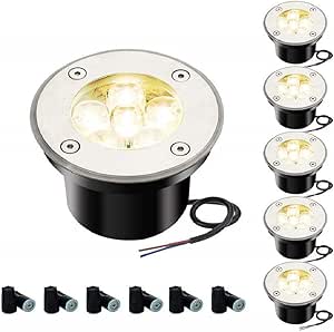 Outdoor Landscape Lights, JESLED 6W LED In Ground Well Lights, 12V 24V