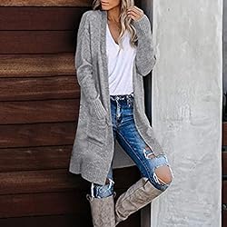 ADJHDFH Women'S Pullover Sweaters Open Cardigan