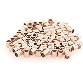 100pcs 14/20 Rose Gold Filled Tube Crimp Beads, 1 X 2MM, by CRAFT WIRE