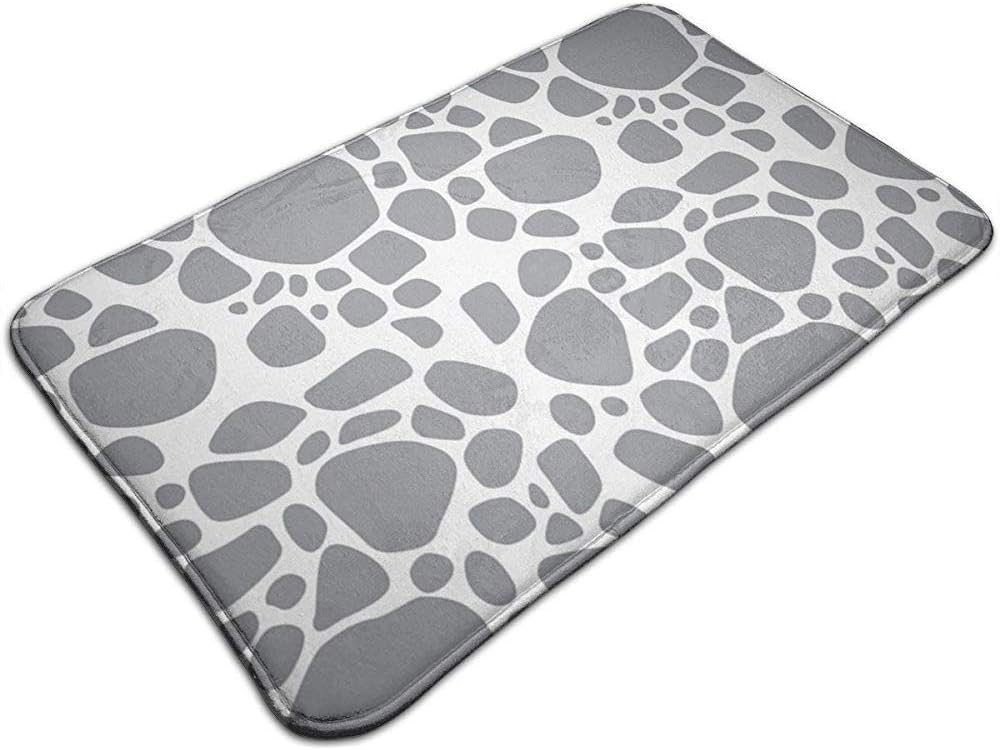 Bath Mats Non-Slip Mats Grey Stone Doormats Super Absorbent Indoor/Outdoor 19.5 * 31.5 inch(49x80 cm)