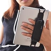 TFY Security Hand Strap Holder for Tablets Black | Compatible with Nexus 7/10 | Anti-drop protection | Comfortable grip | One-hand operation | Works with/without case