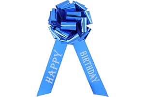 HCHENBOW Happy Birthday 14 Inch Big Bow,1Pcs Big Bow for Present,Big Gift Bow for Appliances,Bikes,Table Decorations and Party Events Decoration(dark blue)