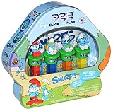 Pez Candy Smurfs Click and Play Pez Dispensers and Candy Rolls Gift Set and Party Favor (Gift Set)