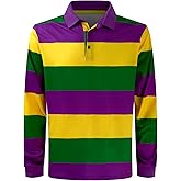 Men's Novelty Golf Polo Long Sleeve Shirt