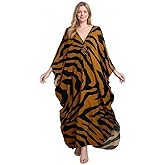 sunforyou Plus Size Kaftan Dresses for Women Loose Batwing Sleeve Bathing Suit Cover Up Lightweight Loungewear