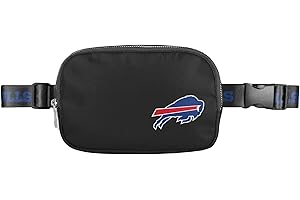 FOCO NFL Large Black Team Wordmark Crossbody Belt Bag Tote Bag Purse