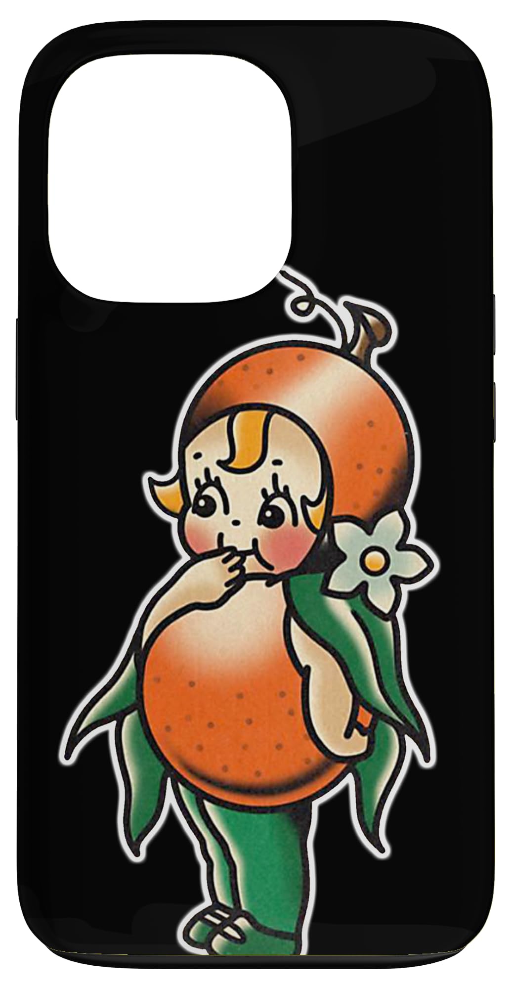 Kewpie Baby Orange Fruit Traditional Tattoo Flash Case for iPhone 13 Pro