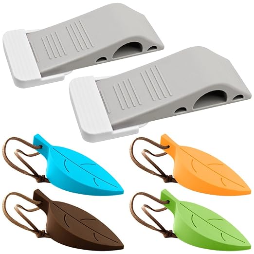 6er-Pack Gummi Silikon Türstopper Fensterstopper Keil - 2 Arten