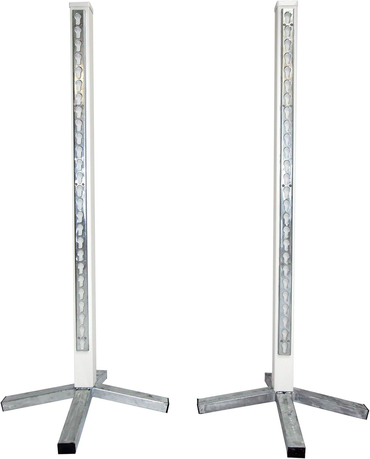 Pair of Show Jump Stand with Metal Keyhole Tracks 1.65m Horse Jump