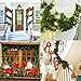 Christmas Garland Decorations 9 ft Unlit Christmas Garlands Artificial Pine Garland Christmas Wreath Mantle Decoration for Indoor Outdoor Non-Lit Green
