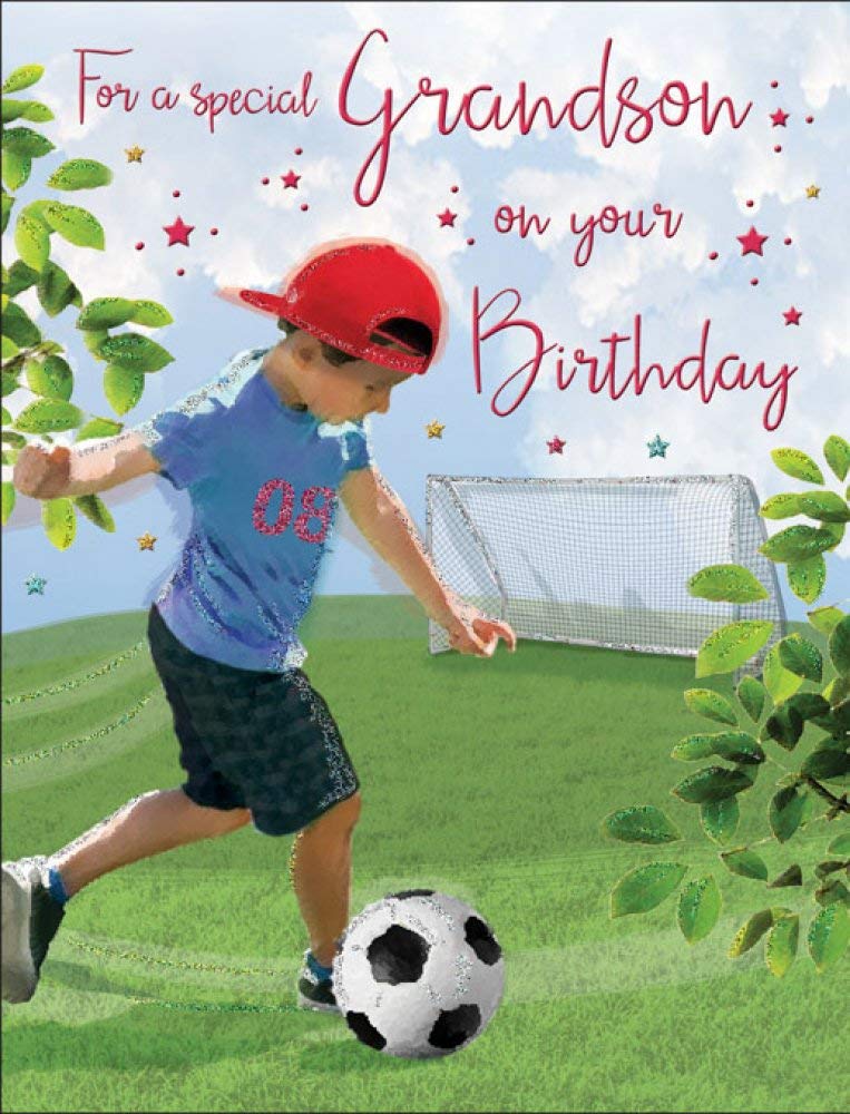 Piccadilly Greetings Regal Publishing C80231Birthday Card Grandson , black|yellow|white|blue,8 x 6 inches
