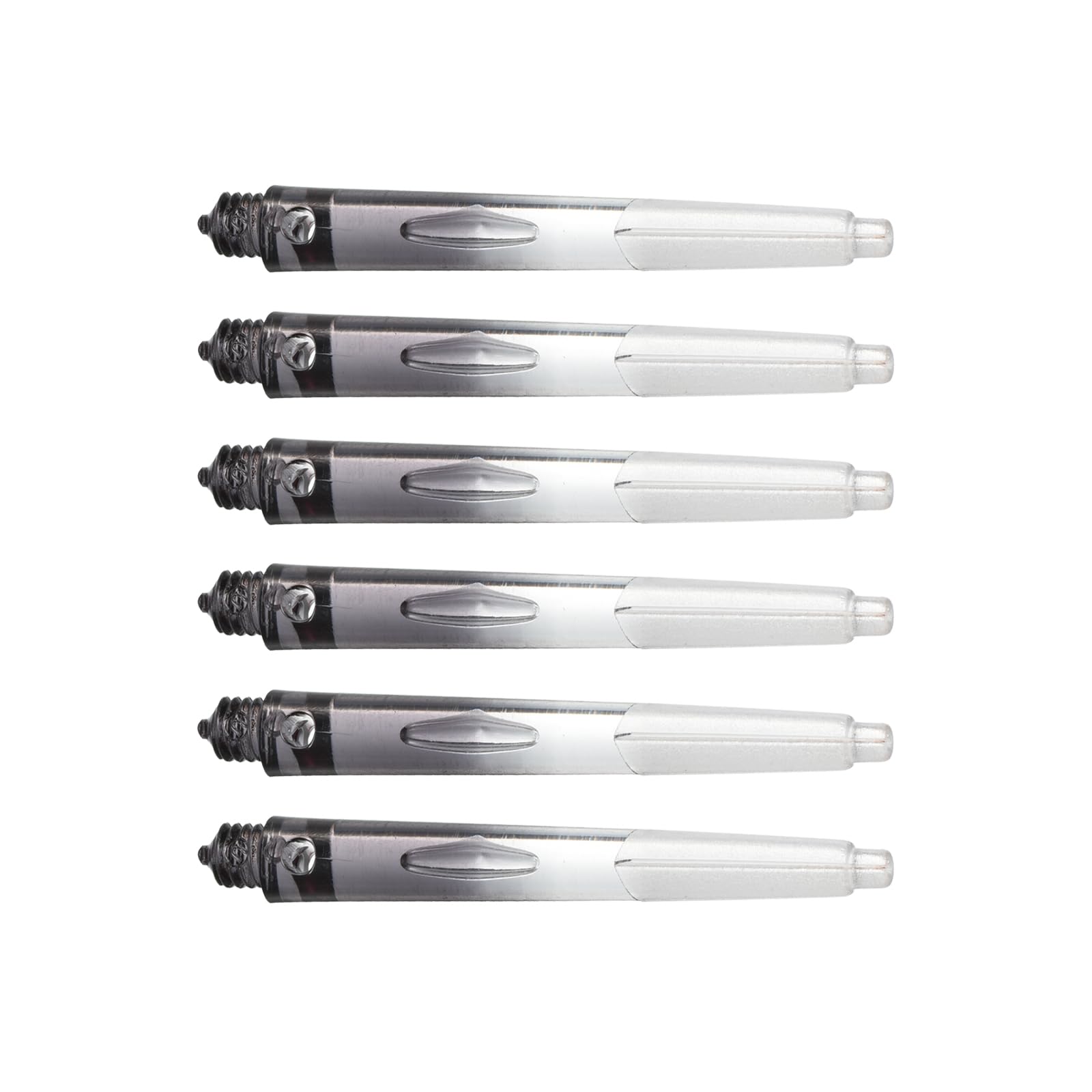 M METERXITY 6 Pack Darts Shafts - Plastic Darts Stems Medium 2BA Thread, Apply to Darts Games/Darts Sports/Entertainmence (45mm, White,Black)