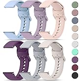 Tobfit 20mm 22mm Watch Bands Quick Release Watch Straps with Color Matched Metal Buckle, Soft Silicone Breathable Replacement Sport Watch Wristbands for Women Men