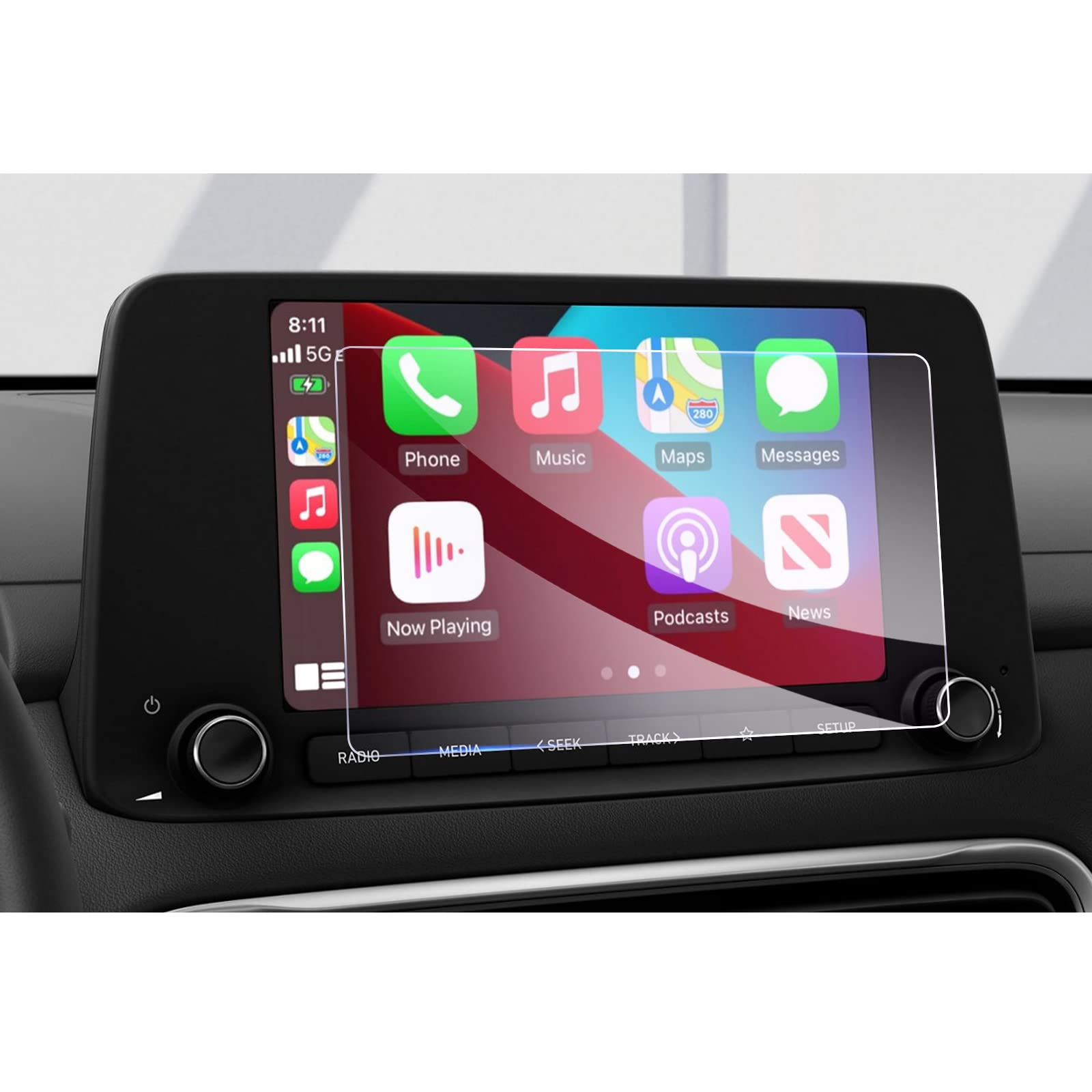 GAFAT [2 Pieces] 8" 2020-2022 2023 Hyunda-i Kona Electric EV Hybrid Navigation Screen Protector, Nano Protector for Kona 2021, Shockproof, 6H Anti-Scratch [Not for 10.25 Inches and New 2024+]