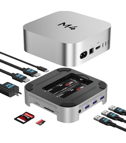 Minisopuru MINI4PRO Mac mini M4 Dock with 4K@60 HDMI, 8TB M.2 NVMe
