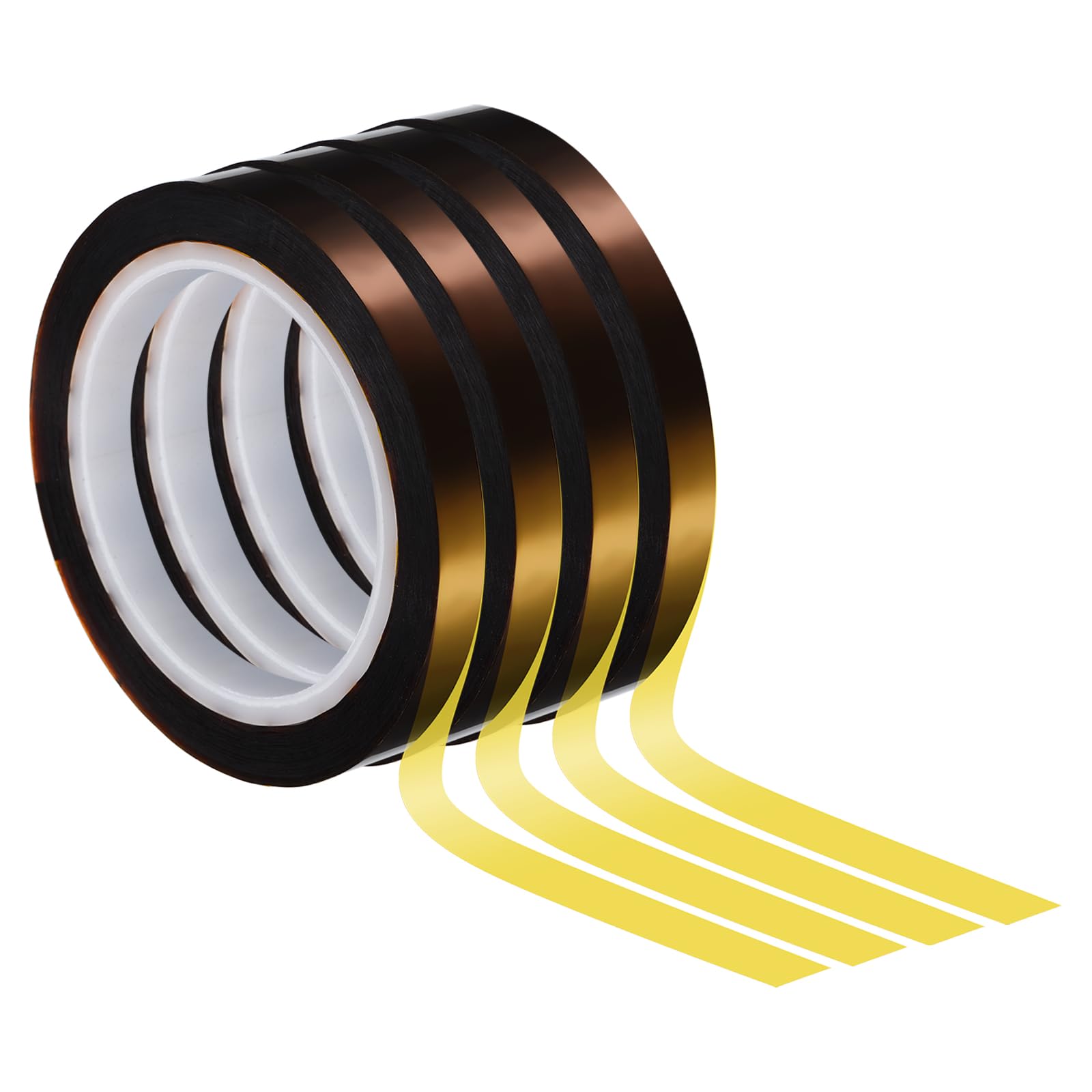 PATIKIL 3/8" Whiteboard Tape, 4 Pack Thin Dry Erase Tape for Graphic Chart Marking DIY Art, Brown