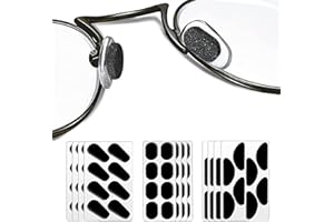 Dadop 48 Pairs of Glasses Nose Pads, Eyeglass Nose Pads Soft Foam Self-Adhesive Nose Pads, Sponge Anti-Slip… (Black)