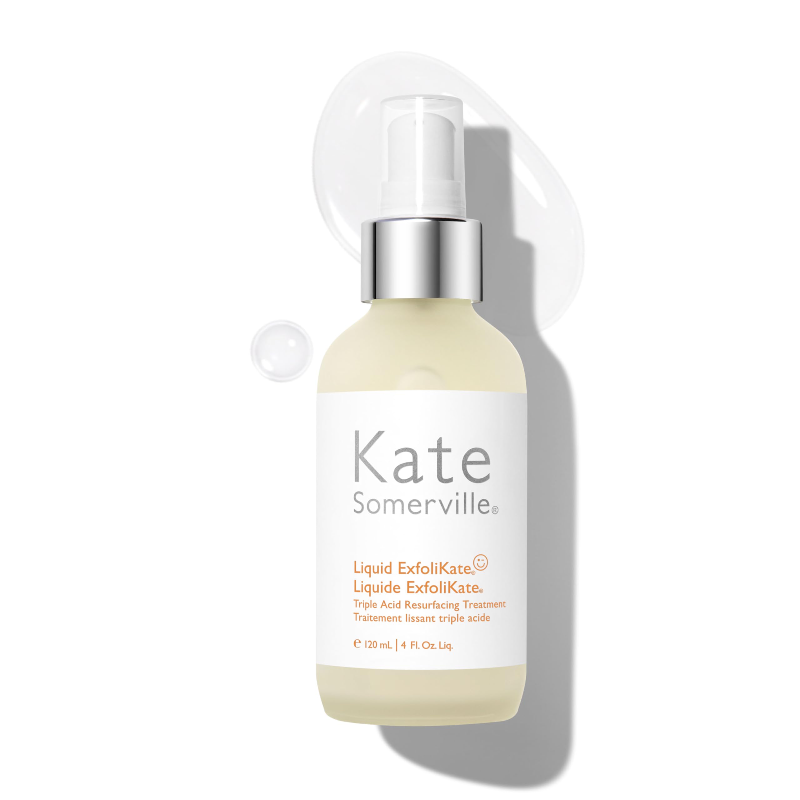 Kate Somerville Liquid ExfoliKate – Overnight Toner with Triple Acid, Exfoliating Treatment with AHA, Smooths Skin and Minimises Pores, 120 mL
