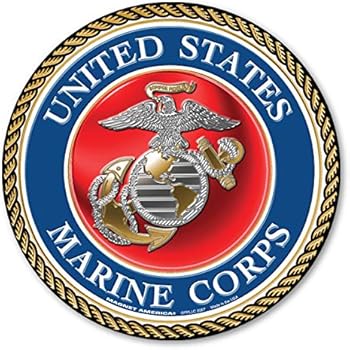 USMC Marine Seal Circle Magnet