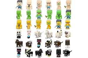MOYEE Mini Figures, 36 Pack Action Figures Toys, Cute Game Series Characters Cake Toppers for Collection Birthday Party Supplies Easter Egg Fillers, Party Gift for Kids Boys Fans