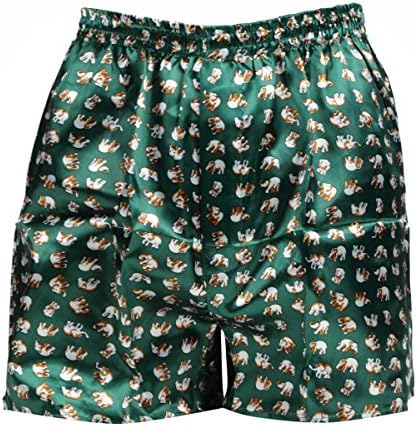 Oki オキ メンズ トランクス タイシルク ボクサーパンツ 下着 ゾウ柄