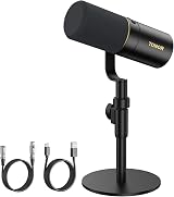 TONOR TD510 Dynamic Microphone USB XLR Cardioid with Boom Stand Black