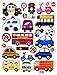 Police Cars Vivid Sticker - Glitter Truck Bus Motorcycle Ambulance Party for Craft Scrapbooking Sticker Kids (10 Sheets)