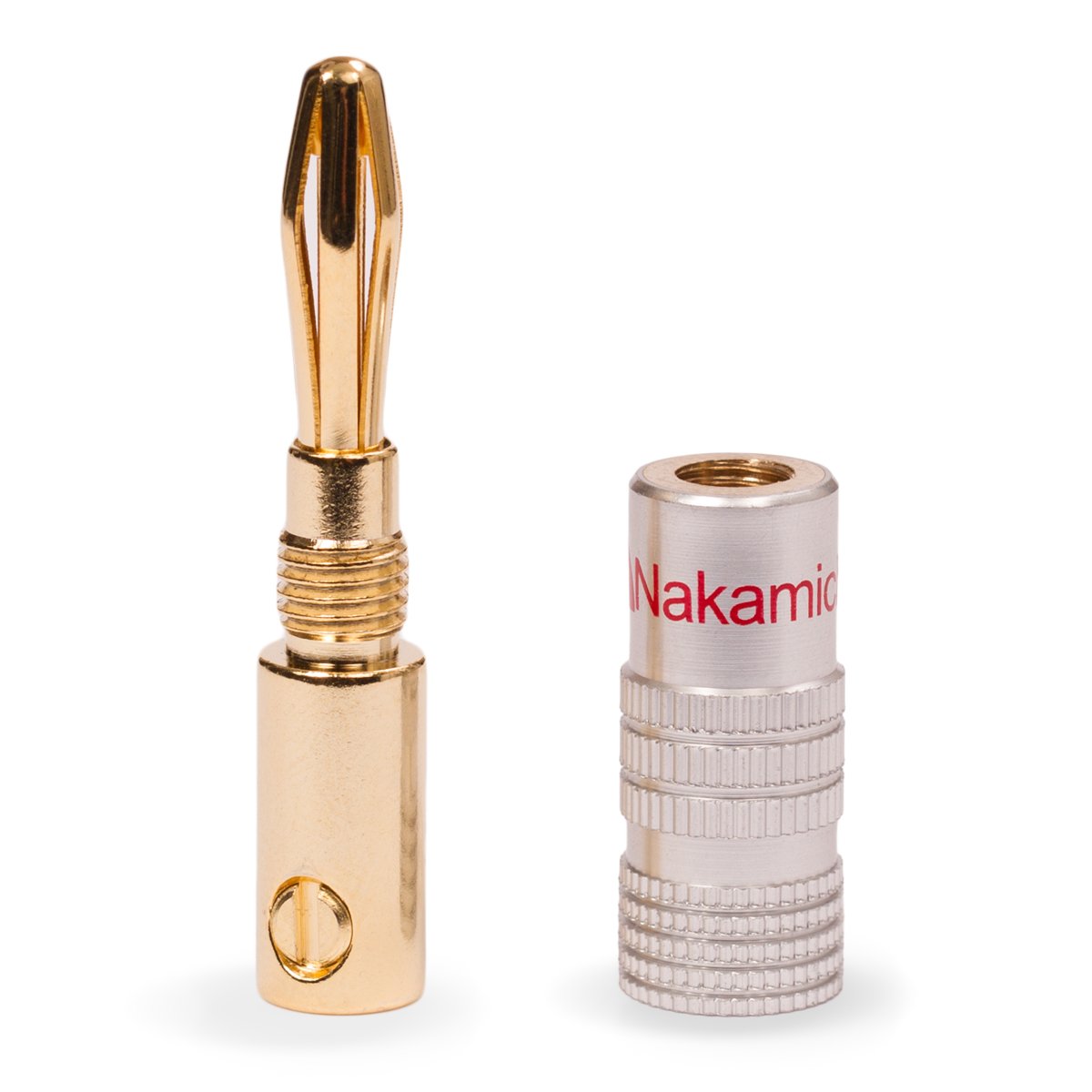High End Nakamichi Banana Plugs for Cable up to 6 mm² 24 K GoldPlated