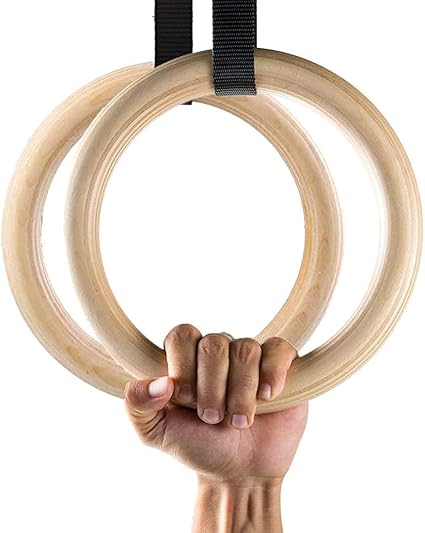 Ducomi Anillas de Gimnasia de Madera con Correas Ajustables ...