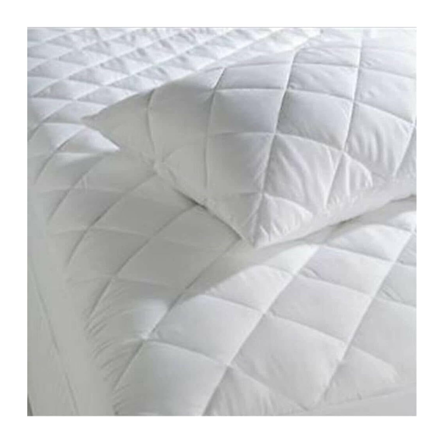 Casabella Extra Deep Quilted Matress Protector 12" Fitted Bed Cover Polycotton Mattress Protectors (Pillow Pair, Quilt)