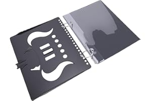 GOWENIC Flip Folder 5 Transparent, Music Flip Folder Marching Band Plastic, Flipbook for Music Stands and Instruments, Ideal 