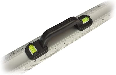 Toolzone Aluminium Ruler with Spirit Levels 1000mm Handle