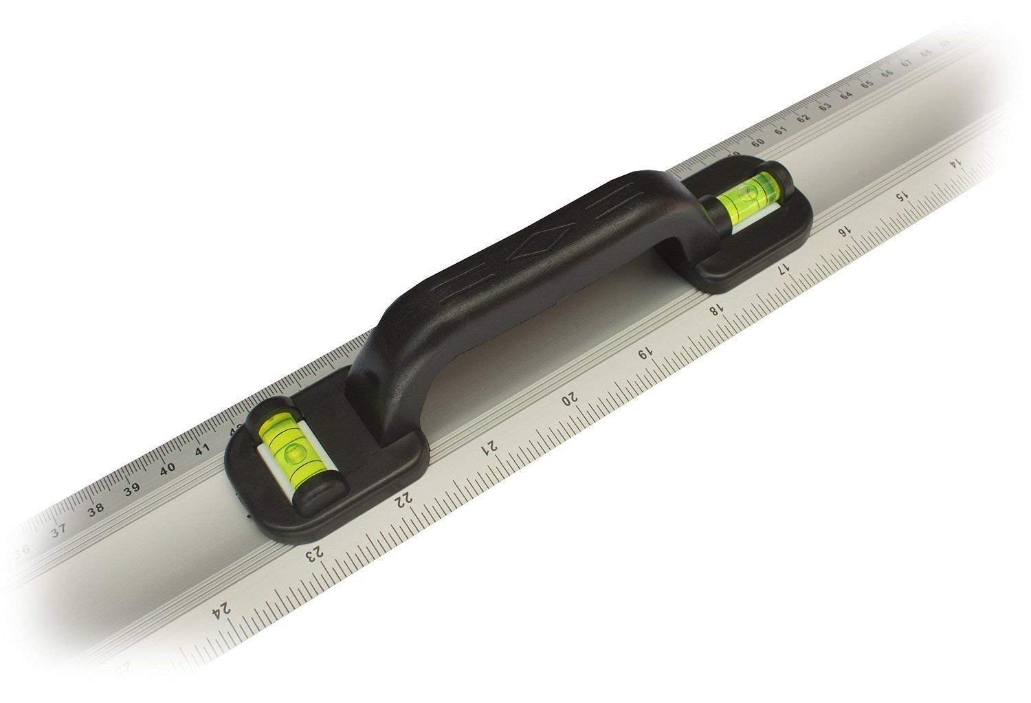 Toolzone Aluminium Ruler with Spirit Levels and Handle, 1000mm