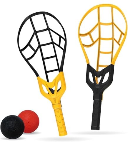 Jeu Click & Catch – 2 Raquettes Et 2 Balles – Lance Et Attrape – 18,5 Ou 24,5 Cm – Pour Jardin, Plage, Vacances