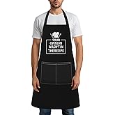 Father's Day Gifts Boyfriend Husband Apron for Men Kitchen Cooking Adjustable Bib with Pockets Aprons Funny Naughty Gift