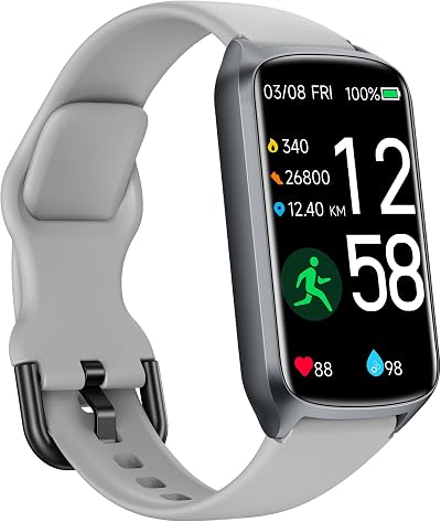 Amzhero Health Fitness Tracker 24/7 Heart Rate SpO2 Sleep 5ATM 15 Day