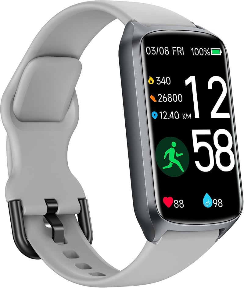 Amzhero Health Fitness Tracker 24/7 Heart Rate SpO2 Sleep 5ATM 15 Day