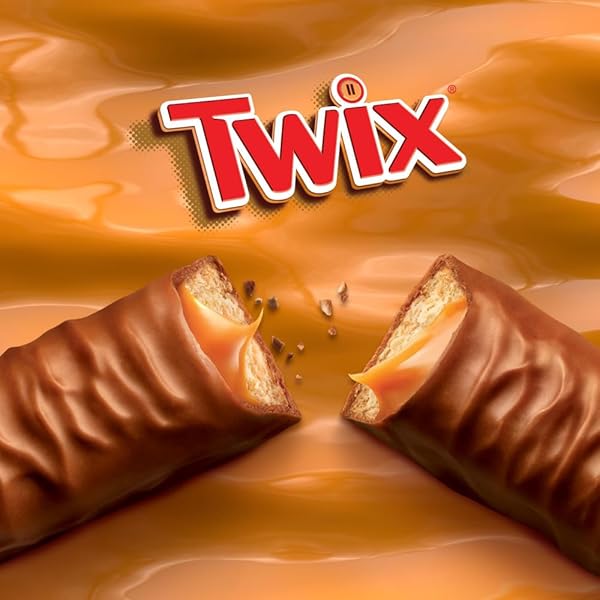 TWIX CARAMEL CHOCOLATE COOKIE CANDY BARS, BULK CANDY PACK, SHARE SIZE, 3.02 OZ BARS (PACK OF 24)