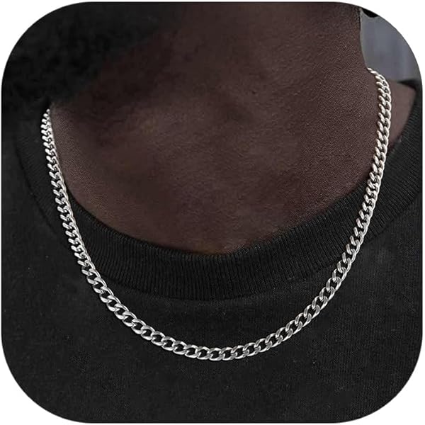 14mm Silver Chain for Men and Women Stainless Steel Thick Curb