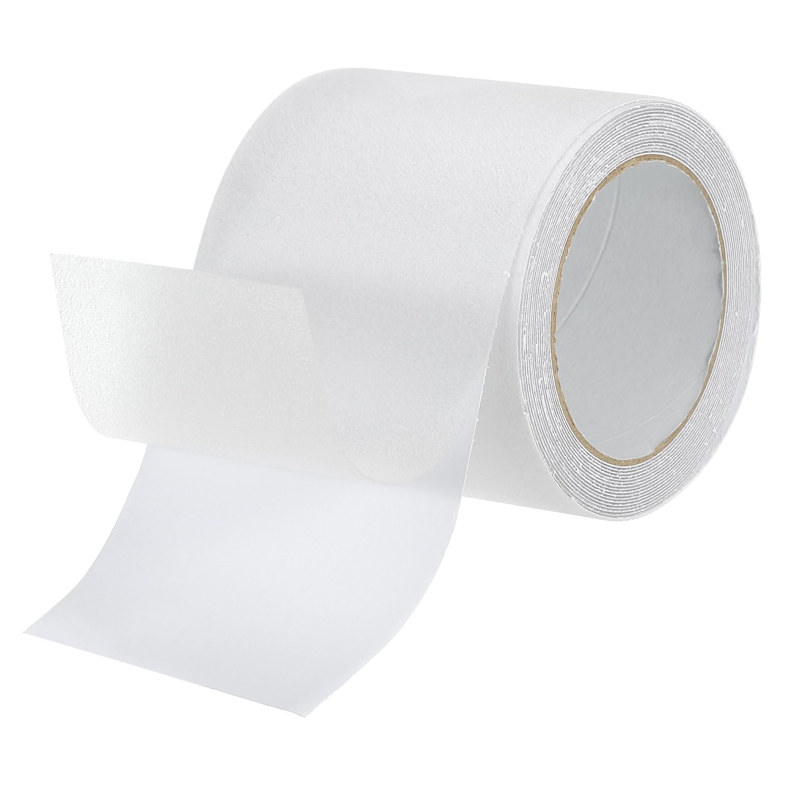 PATIKIL 4" x 16 FT Non-Slip Tape, Non-Skid Grip Tape Frosted High Traction Treads Waterproof Sports Anti-Slip Stair Stickers Orange Textured Tape for Stair Tubs Bathroom Boat, Transparent