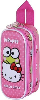 Sanrio Hello Kitty Funny-3D Doppelfedermäppchen, Rosa, 22 x 10 cm